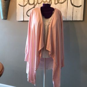 Pink open front sweater - Lane Bryant Like New!